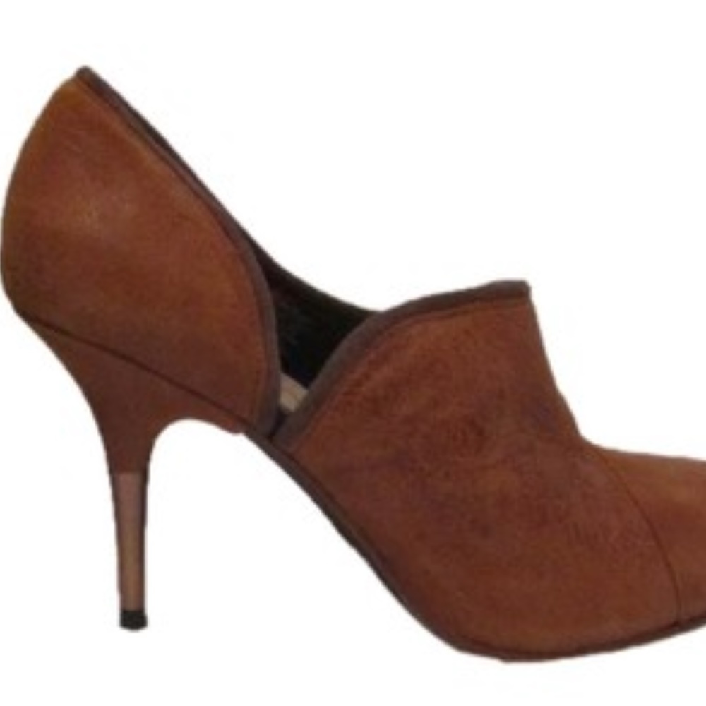 Diesel copper Mellana cracked leather cutout heels